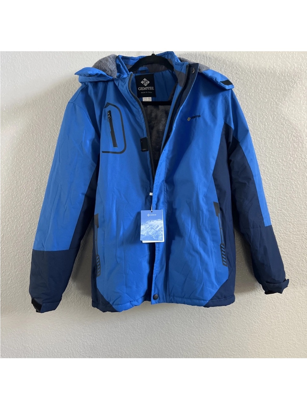 Gemyse Boys Blue Mountain Waterproof Ski Jacket Size 14/16 NWT